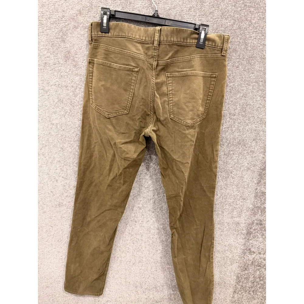 Banana Republic Mens Slim Traveler Pant 31x32 Olive Brown Stretch 5-Pocket